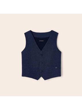Size 2 Toddler Mayoral Boys Navy Blue Textured Vest